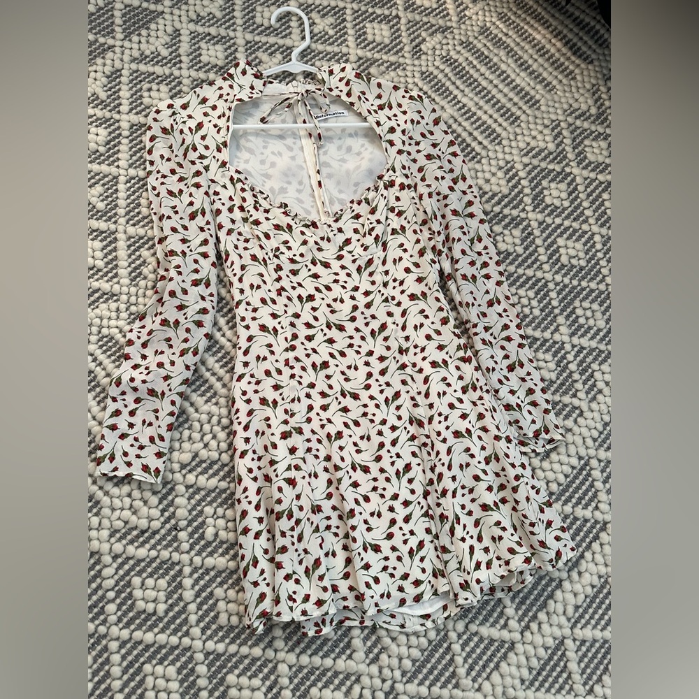 Reformation Floral Print Long Sleeve Dress  S XS